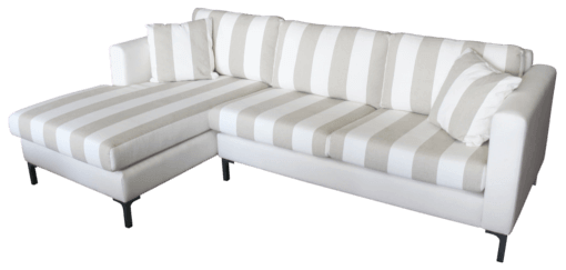 Coastal Design Furniture - Dave Three seater chaise stripes