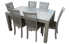 Coastal Design Furniture - White Wash Dining Table Set