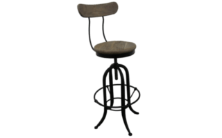 Coastal Design Furniture - Industrial Stool with Back