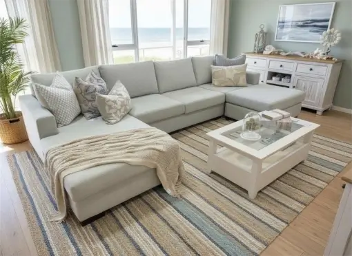 Hamptons styled lounge room. Coastal Design Furniture.