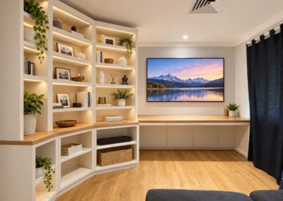 AI assisted clean up of the custom made executive home office.