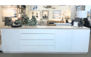 Tassie Oak white buffet built by Coastal Design Furniture.